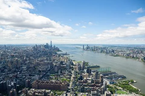The aerial view from the viewing platform of The Edge in New York Stock Photos