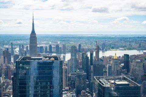 The aerial view from the viewing platform of The Edge in New York Stock Photos