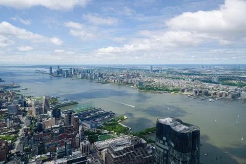 The aerial view from the viewing platform of The Edge in New York Stock Photos