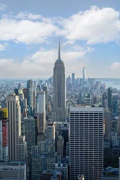 The aerial view from the viewing platform Top of the Rock, Rockefeller Center Stock Photos