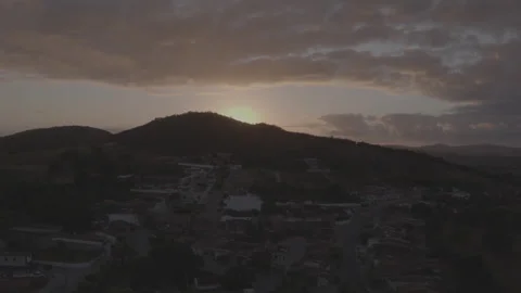 Aerial View of Vila Serra do Machado, Ribeiropolis, Sergipe, Northeast Brazil Stock Footage 303519513