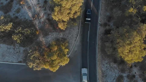 Aerial View of Vintage Car Show at Whiteman Park in Perth Australia Stock Footage 112000350