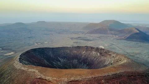 Aerial view of volcano Foto stock