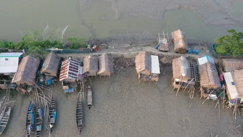 Aerial view of vulnerable of Climate effects  Stock Footage 118601315