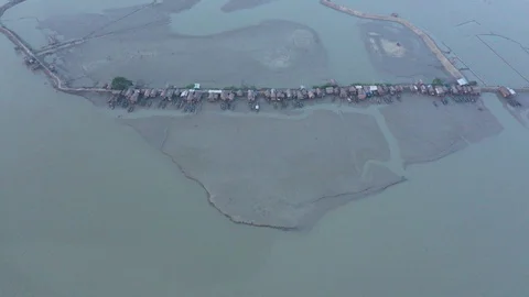 Aerial view of vulnerable of Climate effects  Stock Footage 118601925