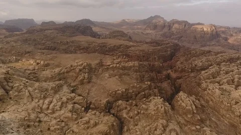 Aerial View Wadi Rum Desert  , Jordan Stock Footage 90991818