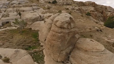 Aerial View Wadi Rum, Petra, Jordan Stock Footage 90994571