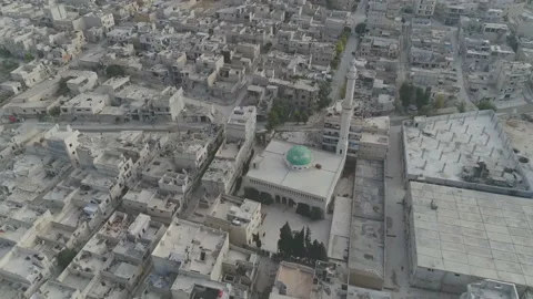 Aerial view of the war-torn Syrian city of Aleppo. Stock-Footage 170119396