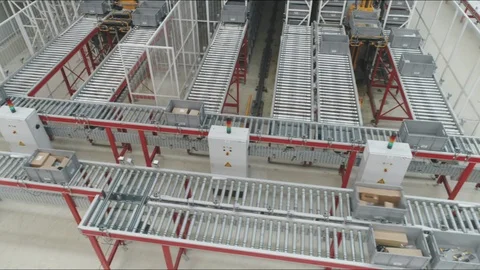 Aerial view of warehouse (drone) Stock Footage 101013067