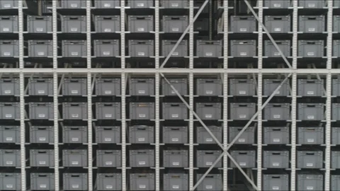 Aerial view of warehouse (drone) Stock Footage 101013351