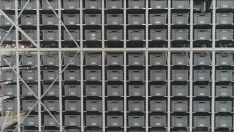 Aerial view of warehouse (drone) Stock Footage 101013907