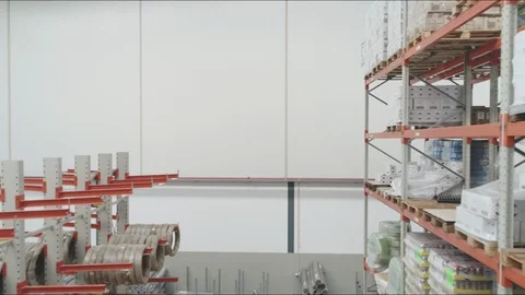 Aerial view of warehouse (drone) Stock Footage 101021519