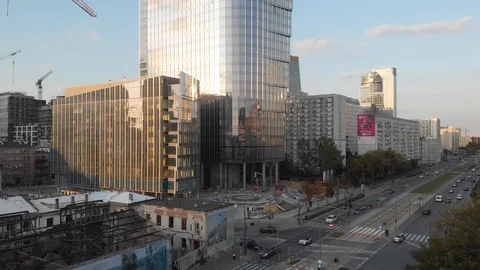 Aerial view at Warsaw Stock Footage 116201778