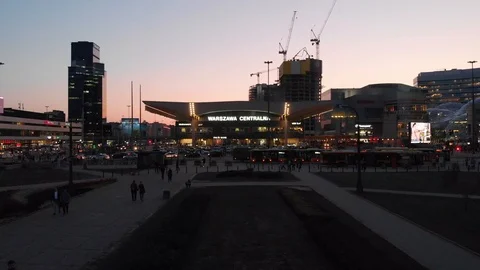 Aerial view at Warsaw Stock Footage 116201856