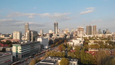 Aerial view at Warsaw Stock Footage 116205694