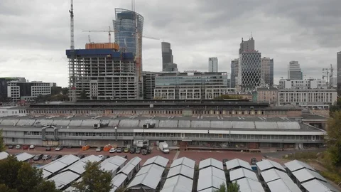 Aerial view at Warsaw Stock Footage 116205772