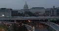 Aerial View of Washington D.C. Skyline Us Congress Building Cars Traffic Freeway 4k or 4k+ Resolution