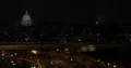 Aerial View of Washington DC Us Congress Building Cars Traffic on Highway Night 4k or 4k+ Resolution