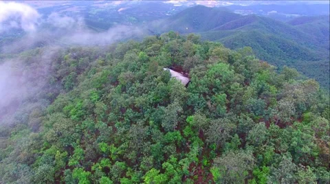 Aerial view of Wat Phra that doi ngum,lamphun,thailand Stock Footage 67172756