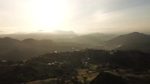 Aerial view Wat Phra That Pha Son Kaew Stock Footage 137387003
