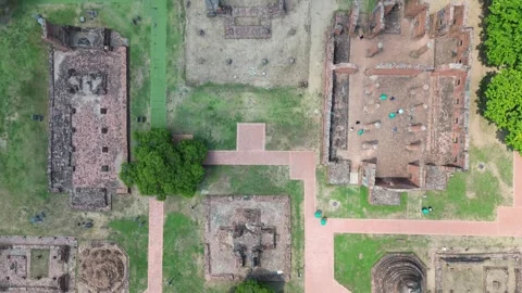Aerial view Wat Phra Si Sanphet in Ayutthaya Stock Footage 332408054