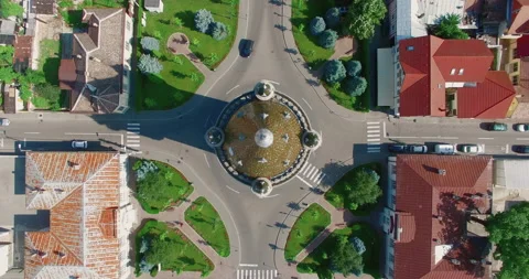 Aerial view of Water tower in Drobeta Turnu Severin 2 Stock Footage 130568522