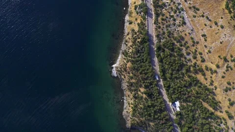 Aerial view of waterfall and river landscape Stock Footage 336465041