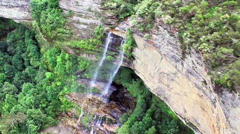 Aerial view of a waterfall Video stock 24183652