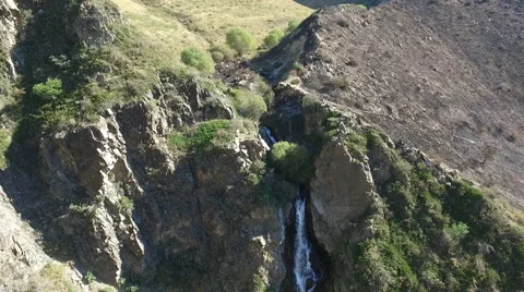 Aerial view of the waterfall. Stock Footage 68517135