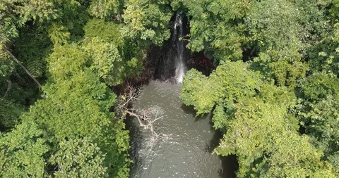 Aerial view of waterfall 動画素材 89975545