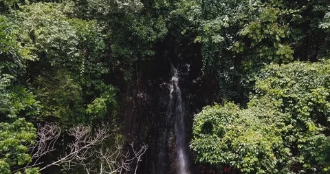 Aerial view of waterfall Stock Footage 89977714