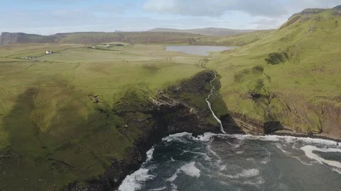 Aerial view of a waterfall 스톡 동영상 124320619