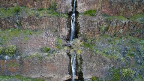 Aerial view of waterfall Stock Footage 126306566