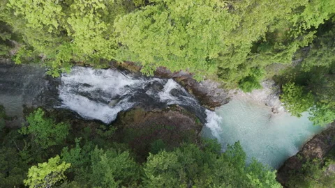 Aerial View of a Waterfall in the Forest Stockbeeldmateriaal 277801912