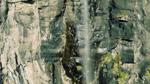 Aerial View Waterfall on Mountains Stock Footage 72194748