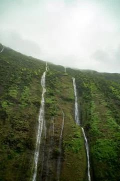 Aerial view of a waterfall Stock Photos
