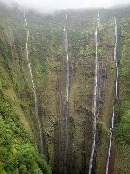 Aerial view of a waterfall Stock Photos
