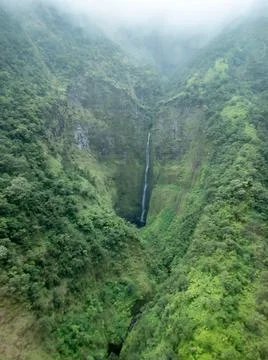 Aerial view of a waterfall Stock Photos