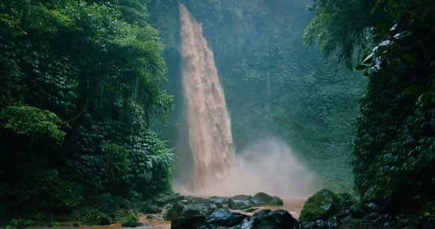 Aerial View Of Waterfall Stream Stock Footage 304113159