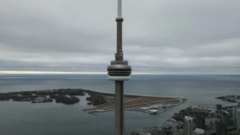 Aerial view of waterfront Toronto Stock Footage 146501751