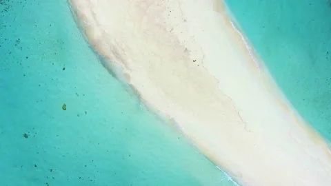 Aerial View Of Waves Crashing On White sand Beach seamless loop,  Drone Footage Stock Footage 89305823