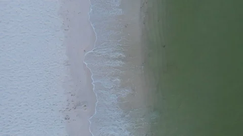 Aerial view of waves with DJI MAVIC AIR 4k Stock Footage 89570365