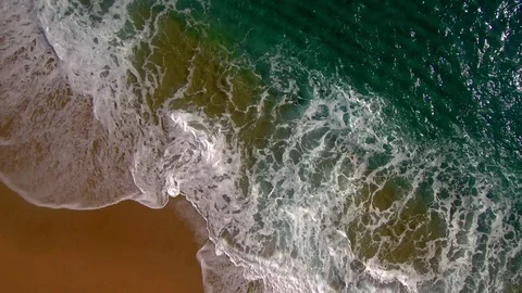Aerial view of the waves Stock Footage 87066616