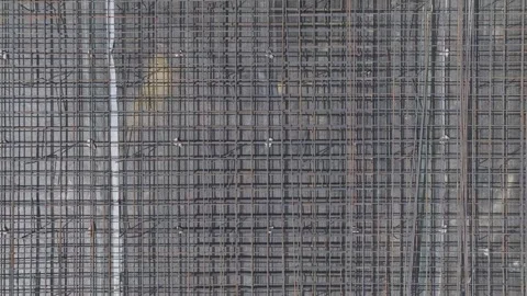 Aerial View: A well-organized construction site with engineers leading Stock Footage 296096328