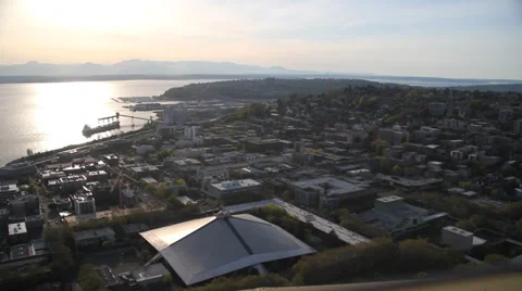 Aerial view to the west from the Space Needle Video stock 39412935