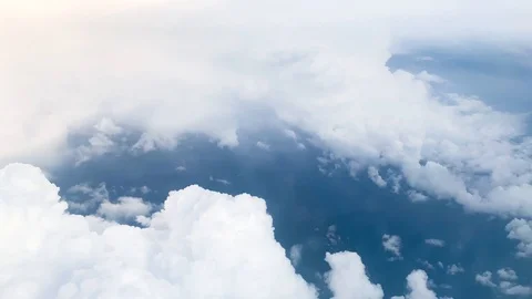Aerial view of white clouds and blue sky 库存影片 121354824