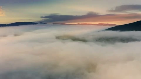 Aerial view white clouds in blue sky at morning Video stock 170040928