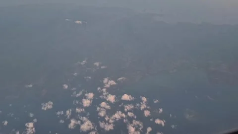 Aerial view of white clouds Video stock 336227436