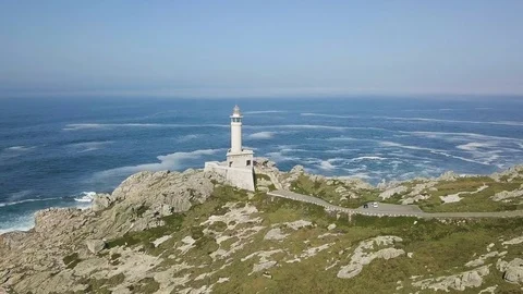 Aerial view of white lighthouse 動画素材 81760282