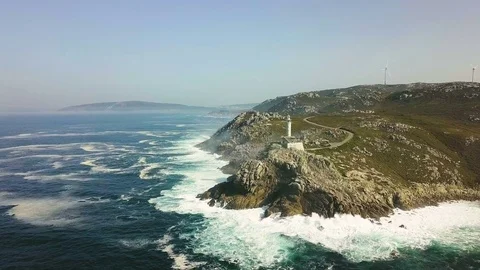 Aerial view of white lighthouse 動画素材 81760575